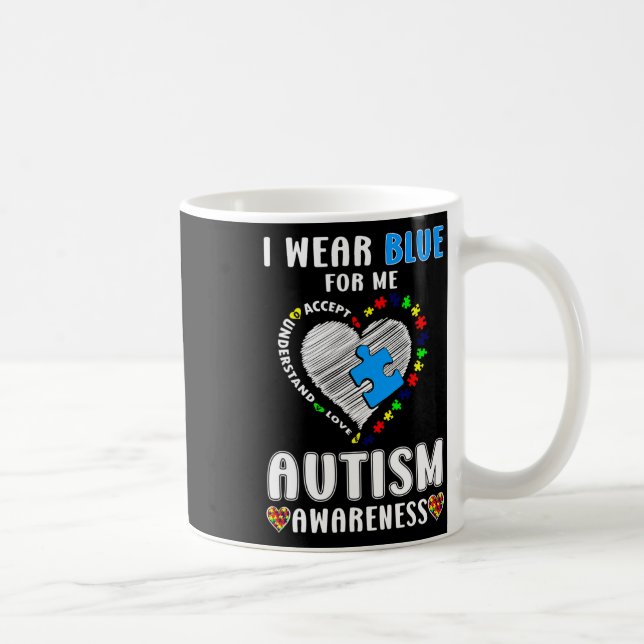 I Bära Blue for Me Autism Awareness Kaffemugg (Höger)