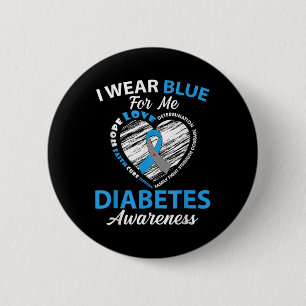 I Bära Blue för mig Typ 1 diabetesmedvetandegrad M Knapp