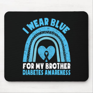 I Bära Blue för min broderdiabetesmedvetandebroms Musmatta
