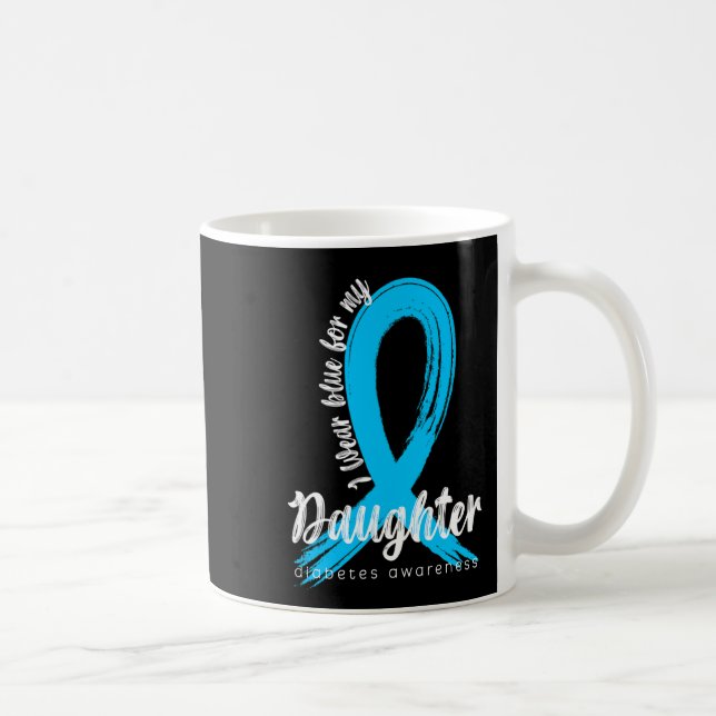 I Bära Blue för min dotter Diabetes Awareness Blu Kaffemugg (Höger)