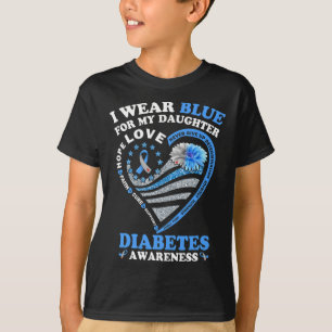 I Bära Blue för min dotter Diabetes Awareness Blu T Shirt