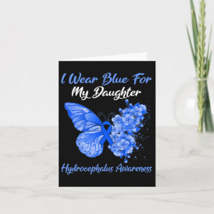 I Bära Blue för min dotter Hydrocephalus Warrior Kort
