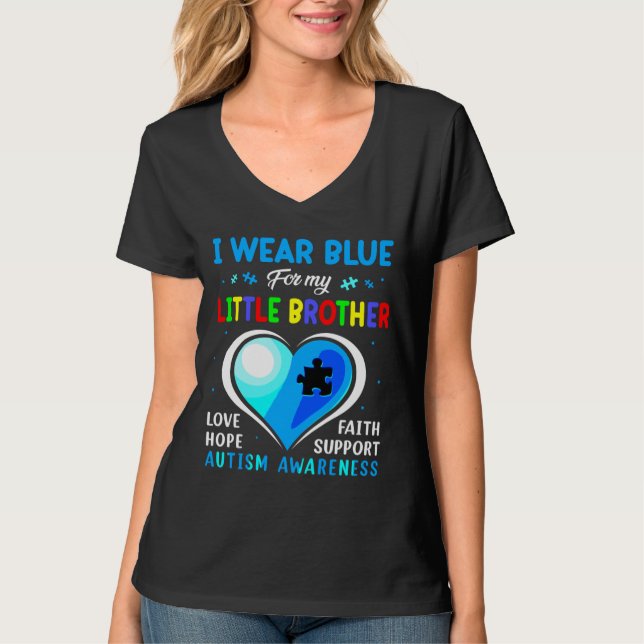 I Bära Blue för min litteraturbrodermedvetande T Shirt (Framsida)