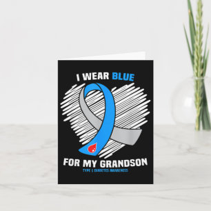 I Bära Blue för Min morson typ 1-diabetes Awaren Kort