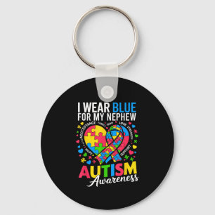 I Bära Blue för min nehewautism-medvetenhet Nyckelring