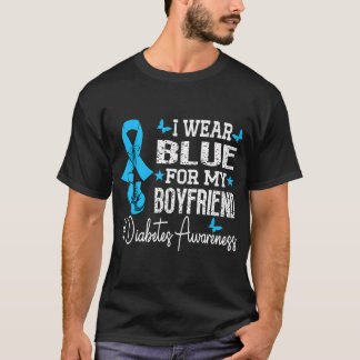 I Bära Blue för min pojkvän typ 1-diabetes Medvete T Shirt