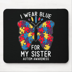 I Bära Blue för min syster Autism Awareness Brothe Musmatta