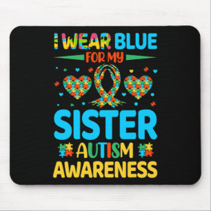 I Bära Blue för min syster Autism Awareness Brothe Musmatta