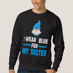 I Bära Blue för min syster Autist Lång Ärmad Tröja