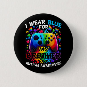 I Bära Blue for My Brother Autism Awareness Video Knapp