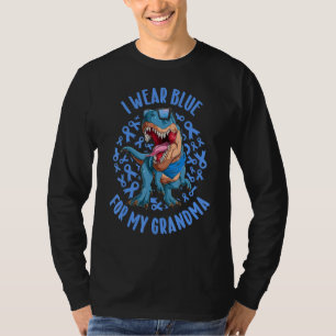I Bära Blue for My Grandma Diabetes Awareness Trex T Shirt