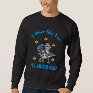 I Bära Blue for My Make Autism Awareness Underlig Lång Ärmad Tröja