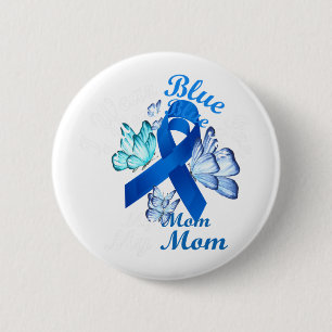 I Bära Blue for My Mamma Butterfly Diabetes Awaren Knapp