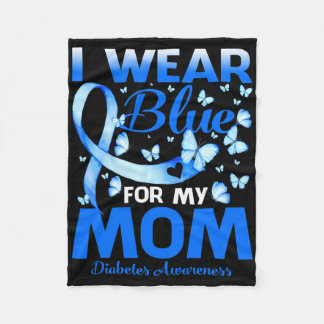 I Bära Blue for My Mamma Diabetes Awareness 1 Fleecefilt