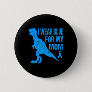 I Bära Blue for My Mamma Diabetes Awareness Småbar Knapp