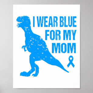 I Bära Blue for My Mamma Diabetes Awareness Småbar Poster