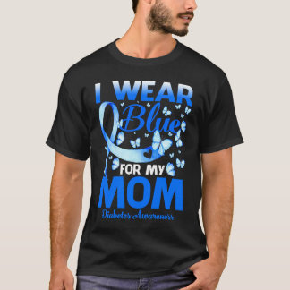 I Bära Blue for My Mamma Diabetes Awareness T Shirt