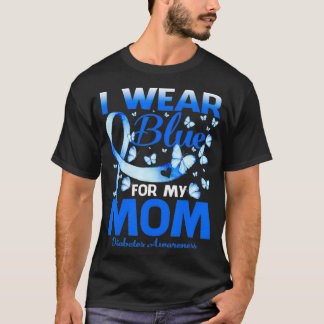 I Bära Blue for My Mamma Diabetes Awareness T Shirt