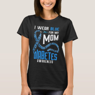 I Bära Blue for My Mamma Diabetes Awareness T Shirt