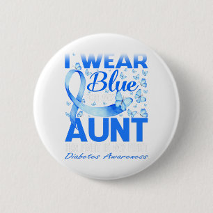 I Bära Blue for My Moster Diabetes Awareness Knapp