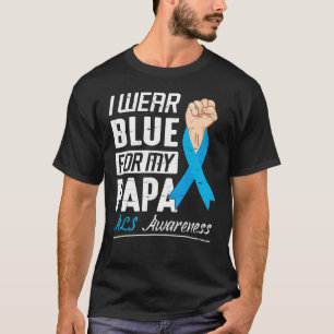 I Bära Blue for My Pappa Als Awareness Support T Shirt