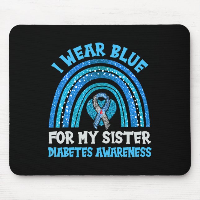I Bära Blue for My Sister Diabetes Awareness Siste Musmatta (Framsidan)