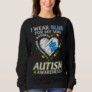 I Bära Blue for My Son Autism Awareness T Shirt
