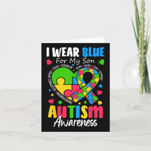 I Bära Blue for My Son Awareness Manar Women Kort