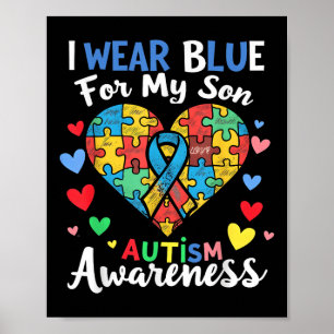 I Bära Blue for My Son Awareness Manar Women Poster