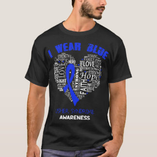 I Bära Blue for Usher Syndrome Awareness Faith Sku T Shirt