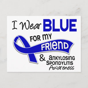 I Bära Blue Friend 42 Ankylosing Spondylitis Vykort