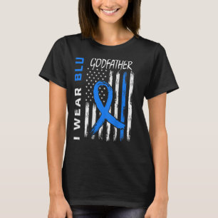I Bära Blue Godfather Diabetes Awareness Flagga Ba T Shirt