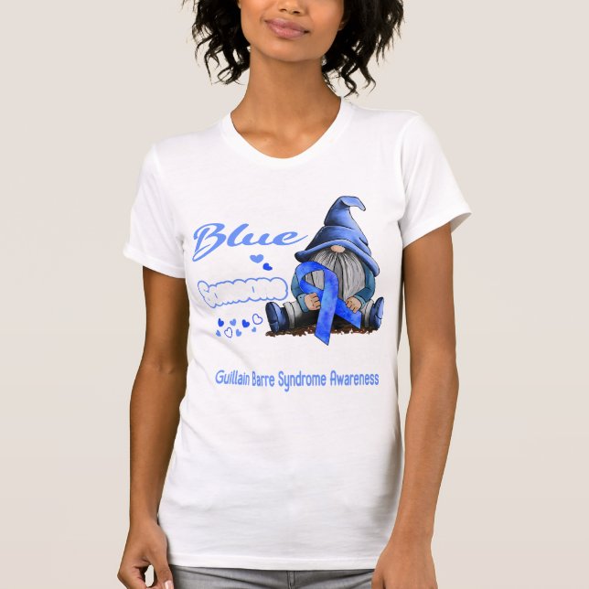 I Bära Blue Guillain Barre Syndrome Awareness T Shirt (Framsida)