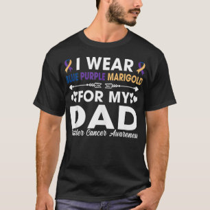 I Bära Blue Lila Marigold for Pappa Bladder Cancer T Shirt