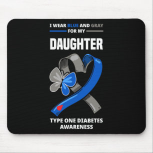 I Bära Blue och Grått för min dotter typ 1 Diab Musmatta