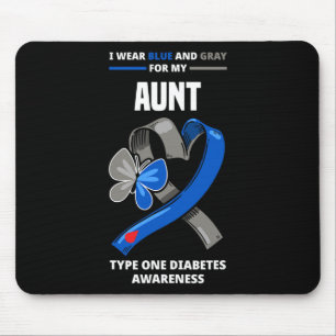 I Bära Blue och Grått för min Moster typ 1-diabete Musmatta