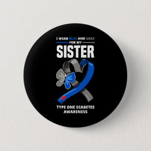 I Bära Blue och Grått för min sistertyp 1-diabet Knapp