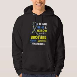I Bära Blue och Gult för brodernedsyndrom A Hoodie