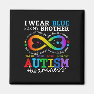 I Bära Blues for My Brother Autism Awareness Mamma Magnet