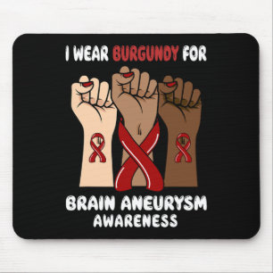 I Bära Burgundy for hjärnaneurysm Awareness Musmatta