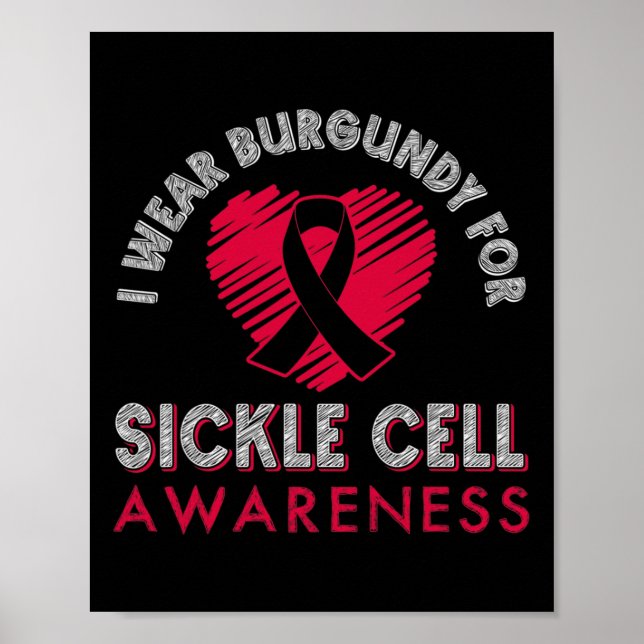 I Bära Burgundy for ickle Cell Awareness 4 Poster (Framsidan)