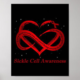 I Bära Burgundy for Sickle Cell Awareness Warriare Poster