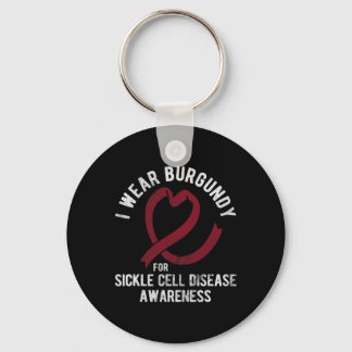 I Bära Burgundy for Sickle Cell Nyckelring