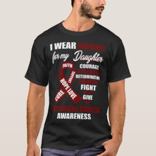 I Bära Burgundy Laryngeal Cancer Awareness T Shirt