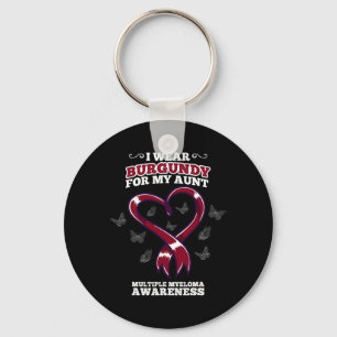 I Bära Burgundy Moster Många Myeloma Awareness Bl Nyckelring