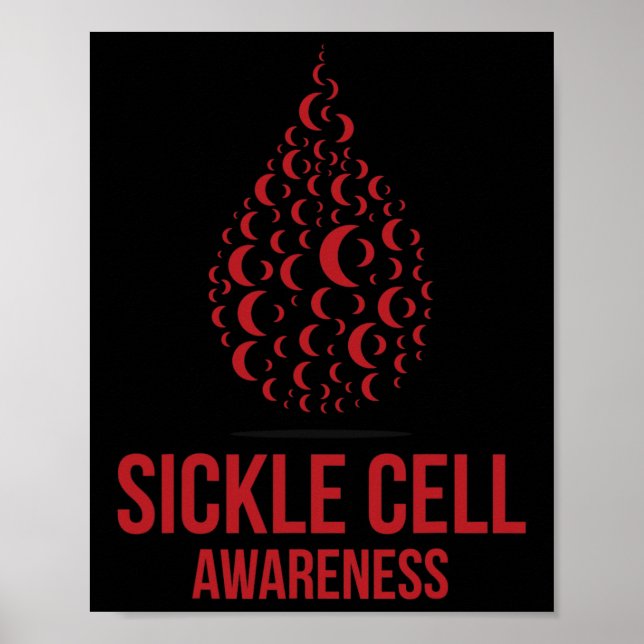 I Bära Burgundy Ribbon Sickle Cell Awareness Septe Poster (Framsidan)