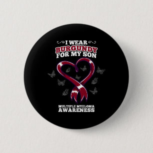 I Bära Burgundy Son Många Myeloma Awareness Blo Knapp