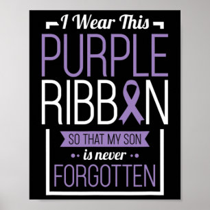 I Bära Denna Lila Ribbon överdoseringsmedvetandegr Poster