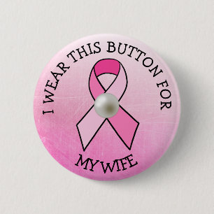 I Bära detta för min Rosa Breast Cancer Button Knapp