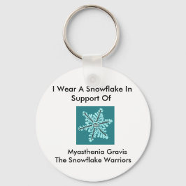 I bära en medvetenhet om snöflake/Myasthenia Gravi Nyckelring